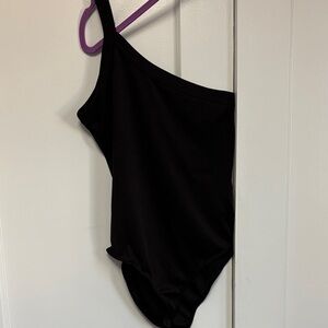 Nasty Gal Black One-Shoulder Bodysuit